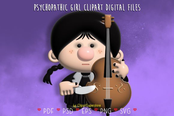 Download Psychopathic Girl 🔪 SVG PNG PSD Files - Psd files Collection
