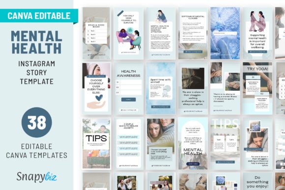 Download Mental Health Instagram Canva Story Temp - Mental health Collection