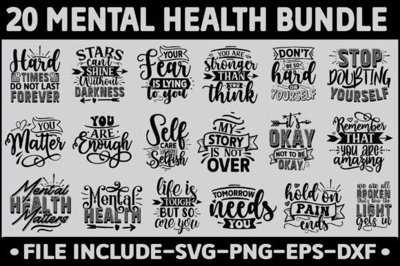 Download Mental Health SVG Bundle, Mental Design - Mental health Collection