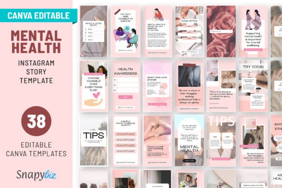 Download Mental Health Instagram Canva Story Temp - Mental health Collection