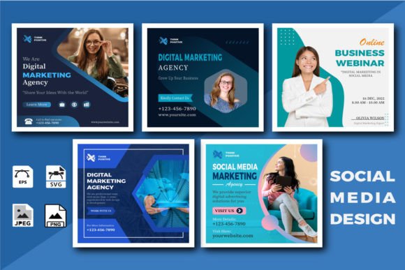 Download 5 in 1 Social Media Marketing Templates - Premium Resources