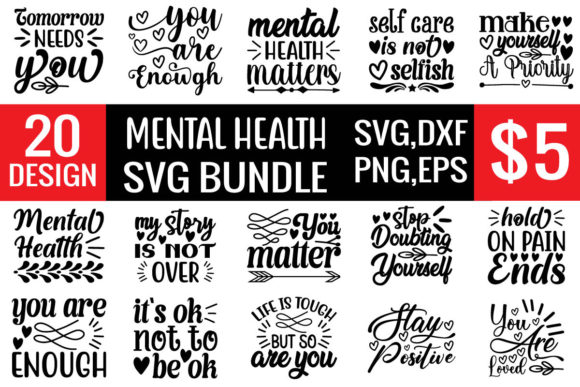 Download Mental Health SVG Bundle - Mental health Collection